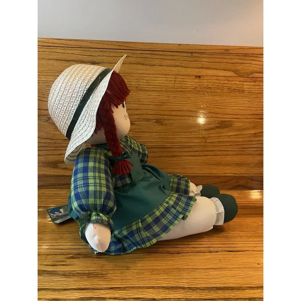 Anne of Green Gables Prince Edward Island Cloth Doll Red Hair Straw Hat Tag